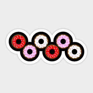 Valentine Donut Rings Sticker